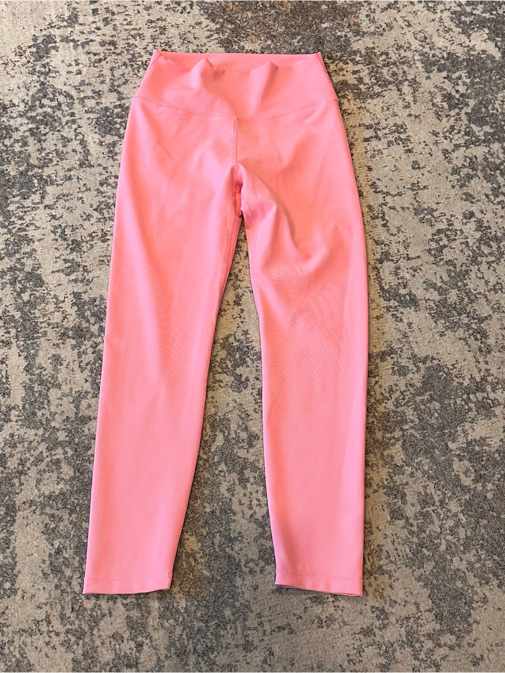 NWOT Wilo The Label Pink Ribbed Leggings—Sz Large